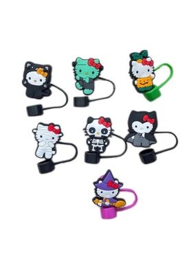Hello Kitty Halloween-themed straw toppers